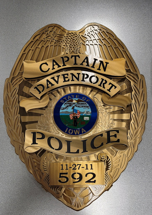 Davenport Police Captain Badge