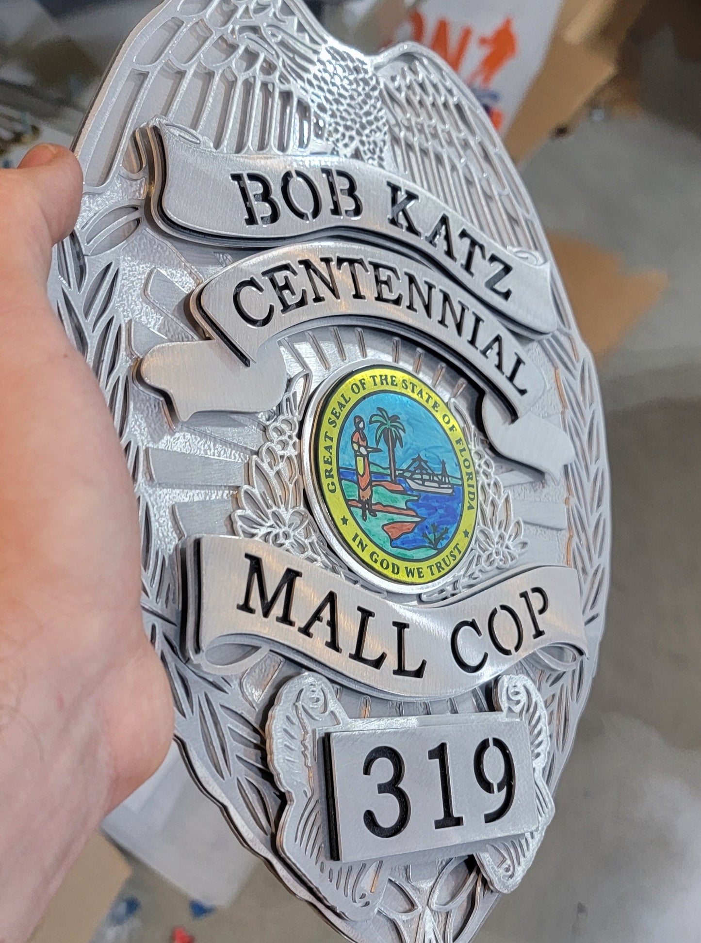 Centennial Mall Cop Badge