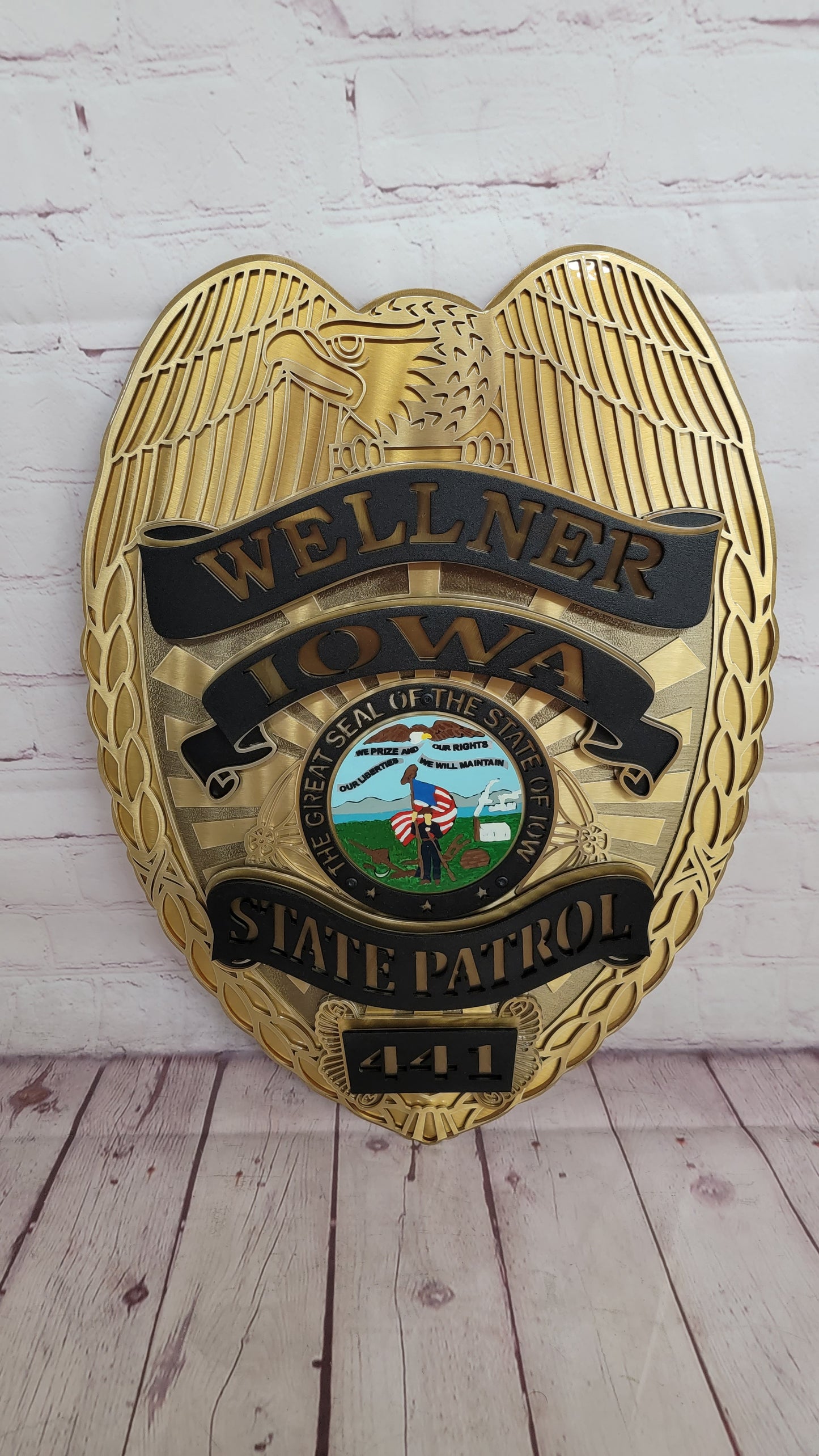 State Patrol Wellner Iowa Badge