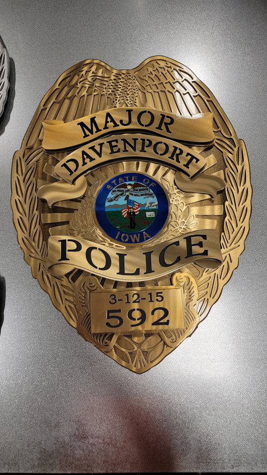 Major Davenport Police Badge