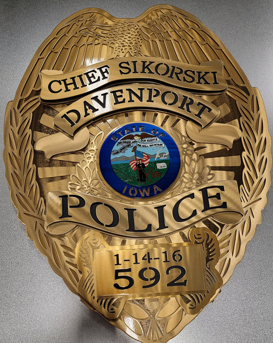 Davenport Chief of Police Badge