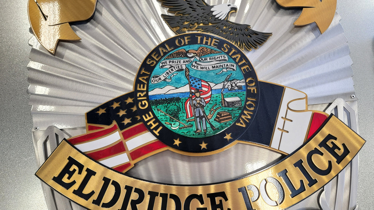 Eldridge Police Chief Badge