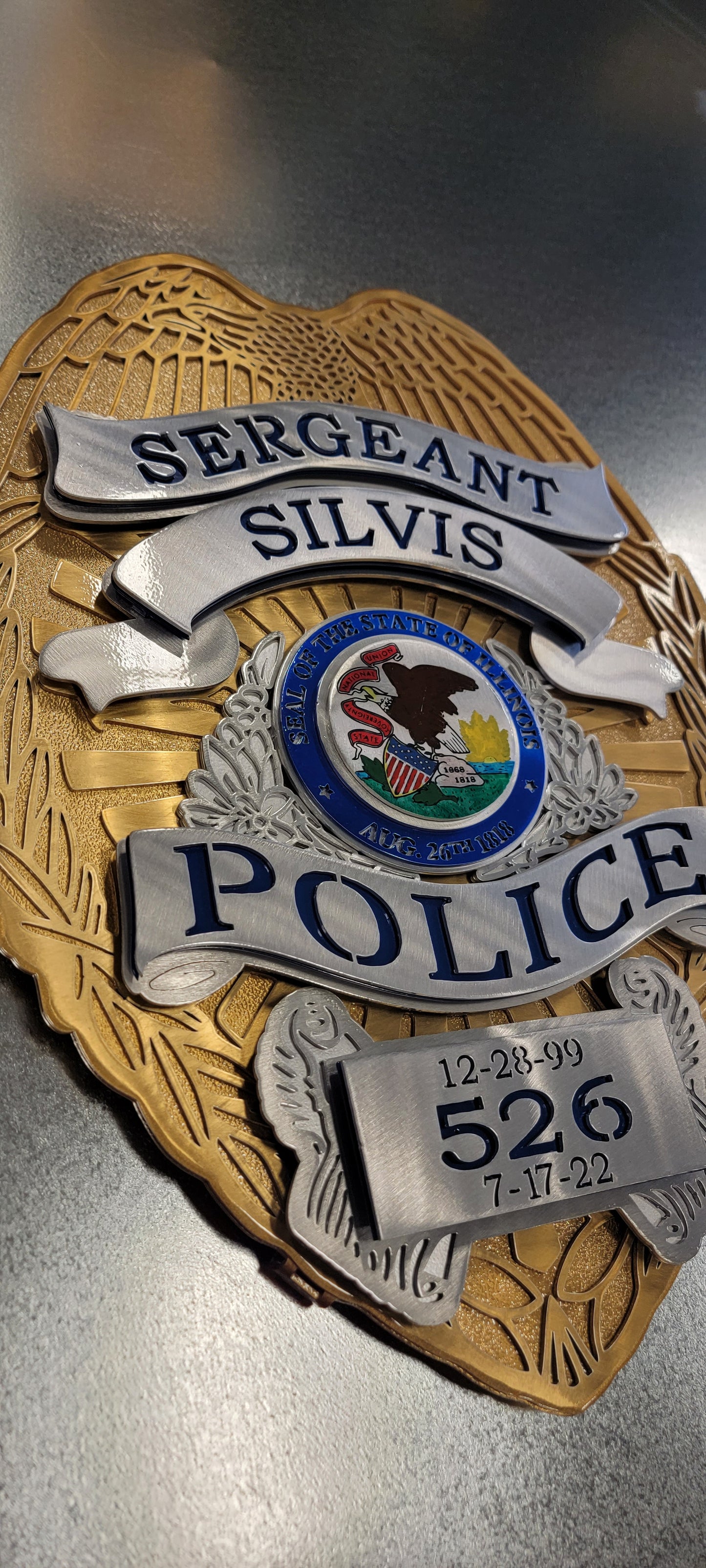 Sergeant Silvis Police Badge