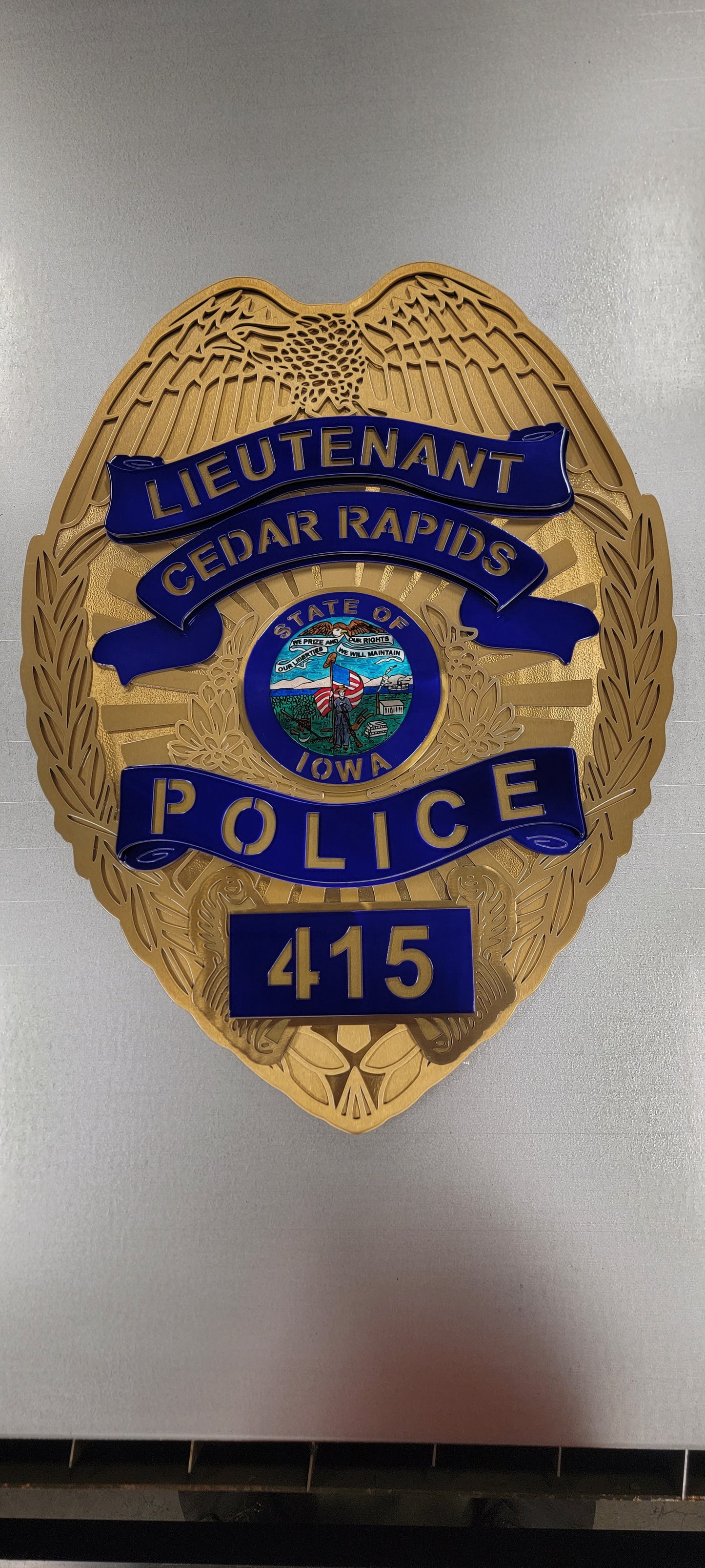 Lieutenant Cedar Rapids Police Badge