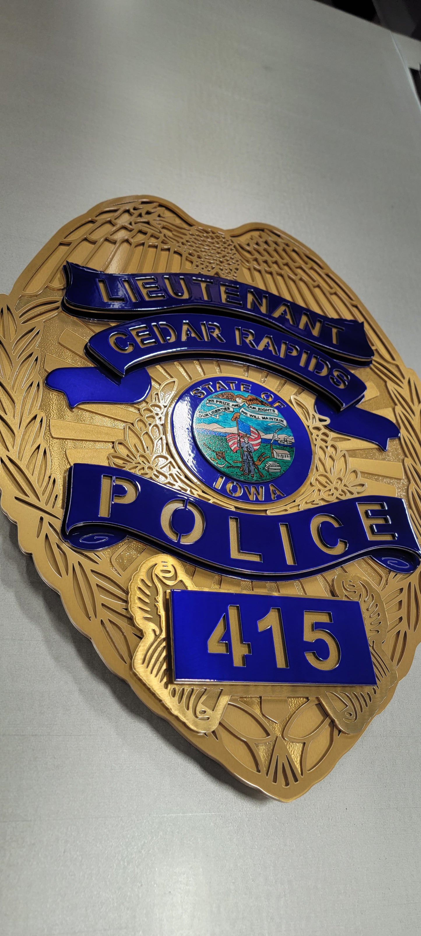 Lieutenant Cedar Rapids Police Badge