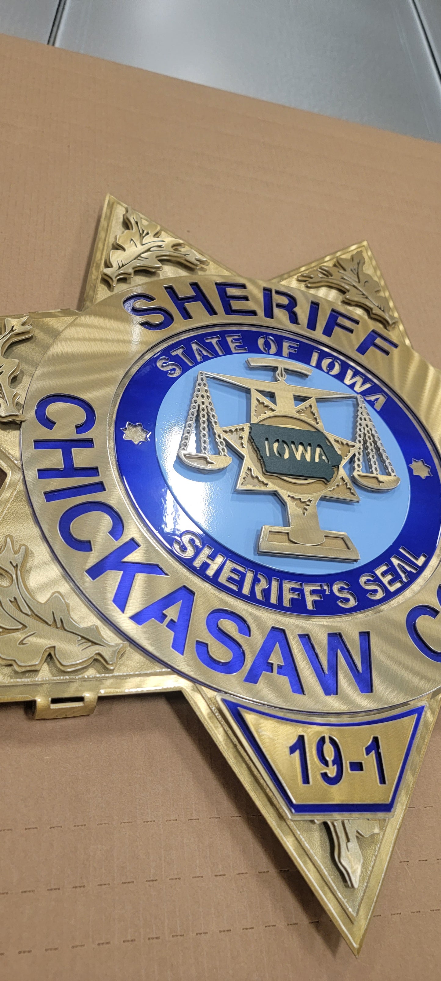 State Of Iowa Chickasaw County Sheriff Star