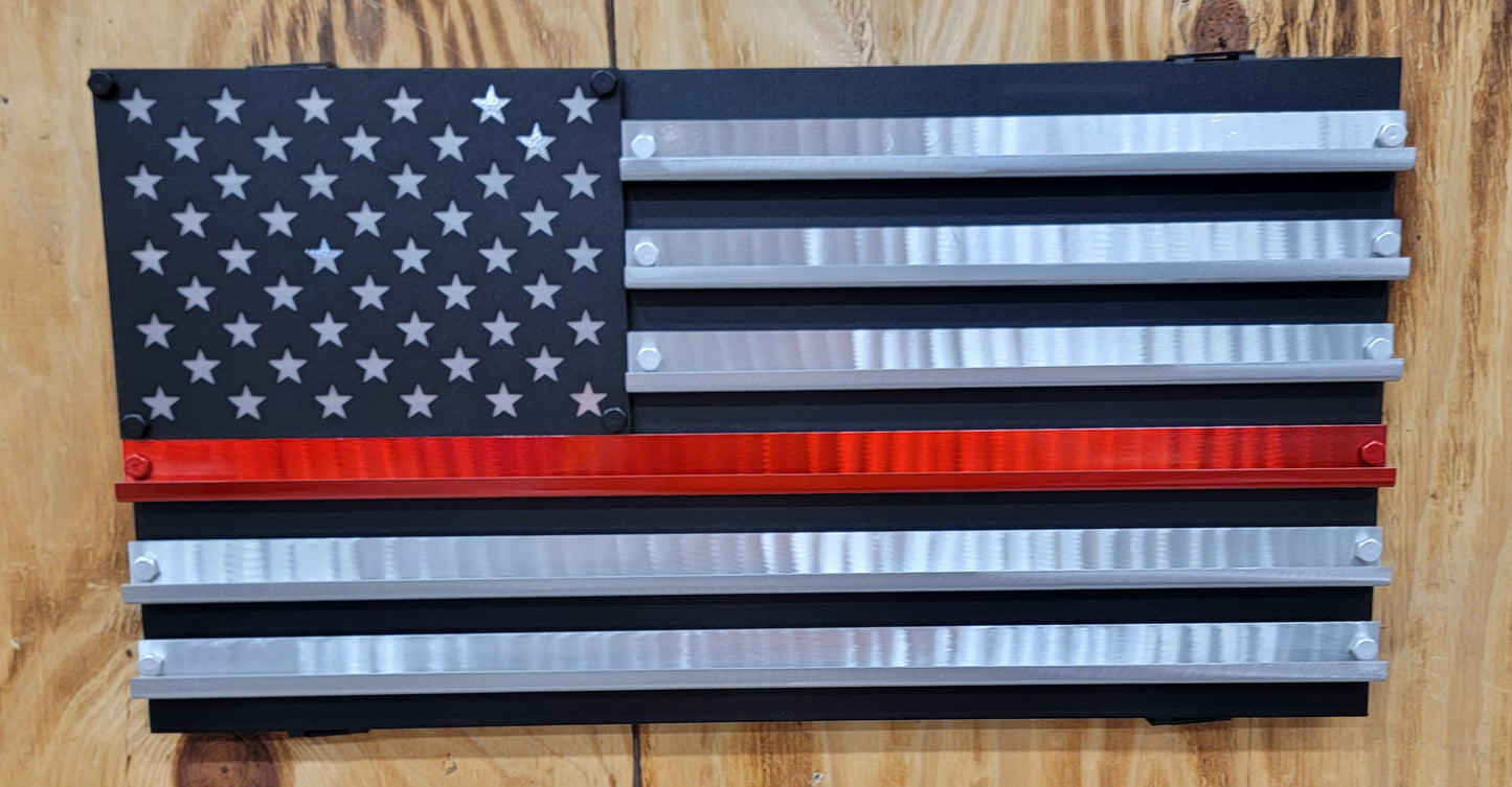Challenge Coin Flag (American, Blue Line, Red Line)