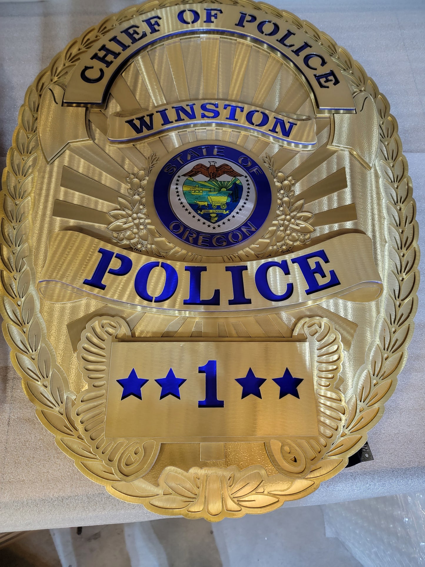State Of Oregon Chief Of Police Winston Badge