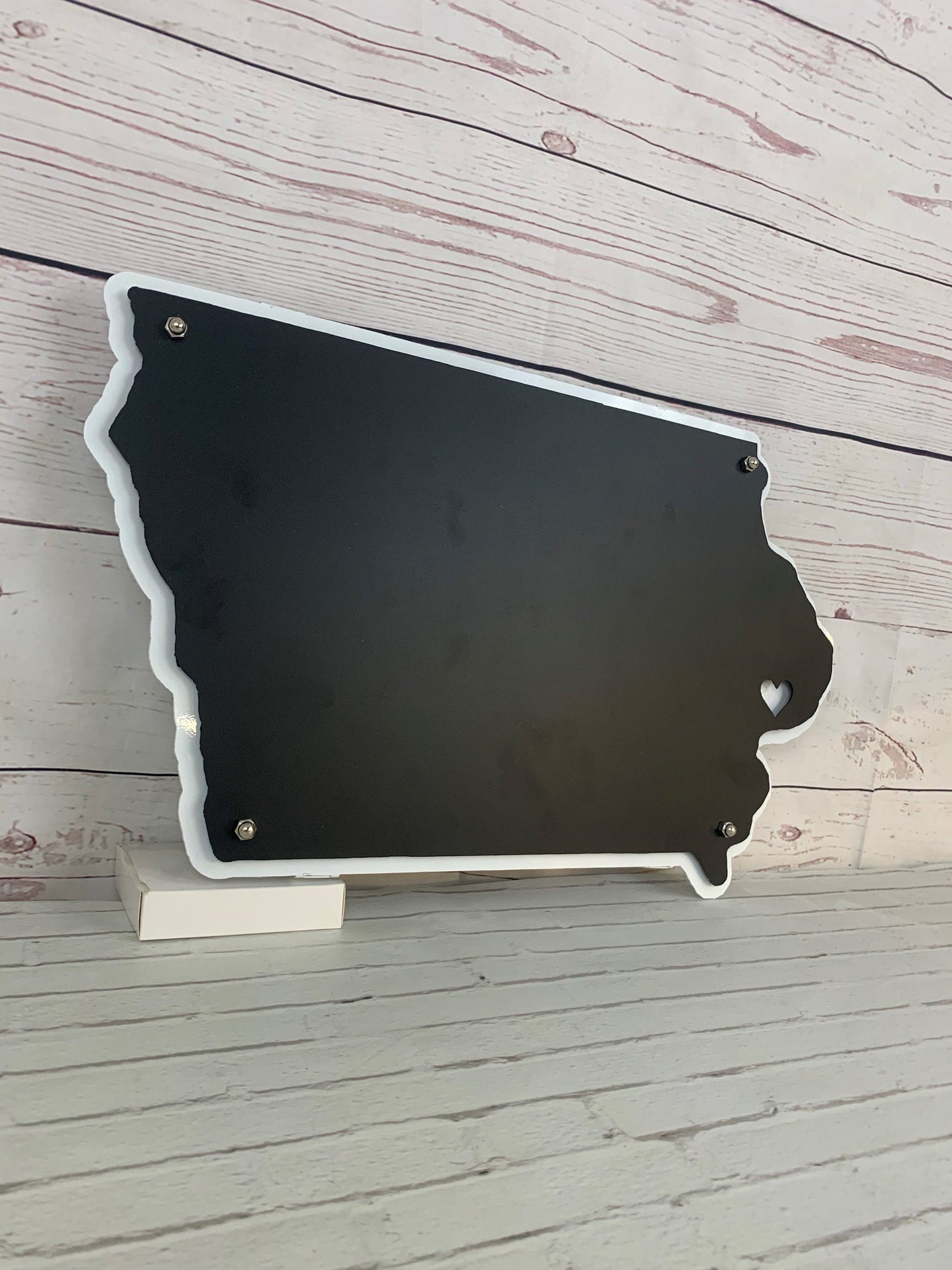 2 Layered Iowa Heart Metal Art Sign