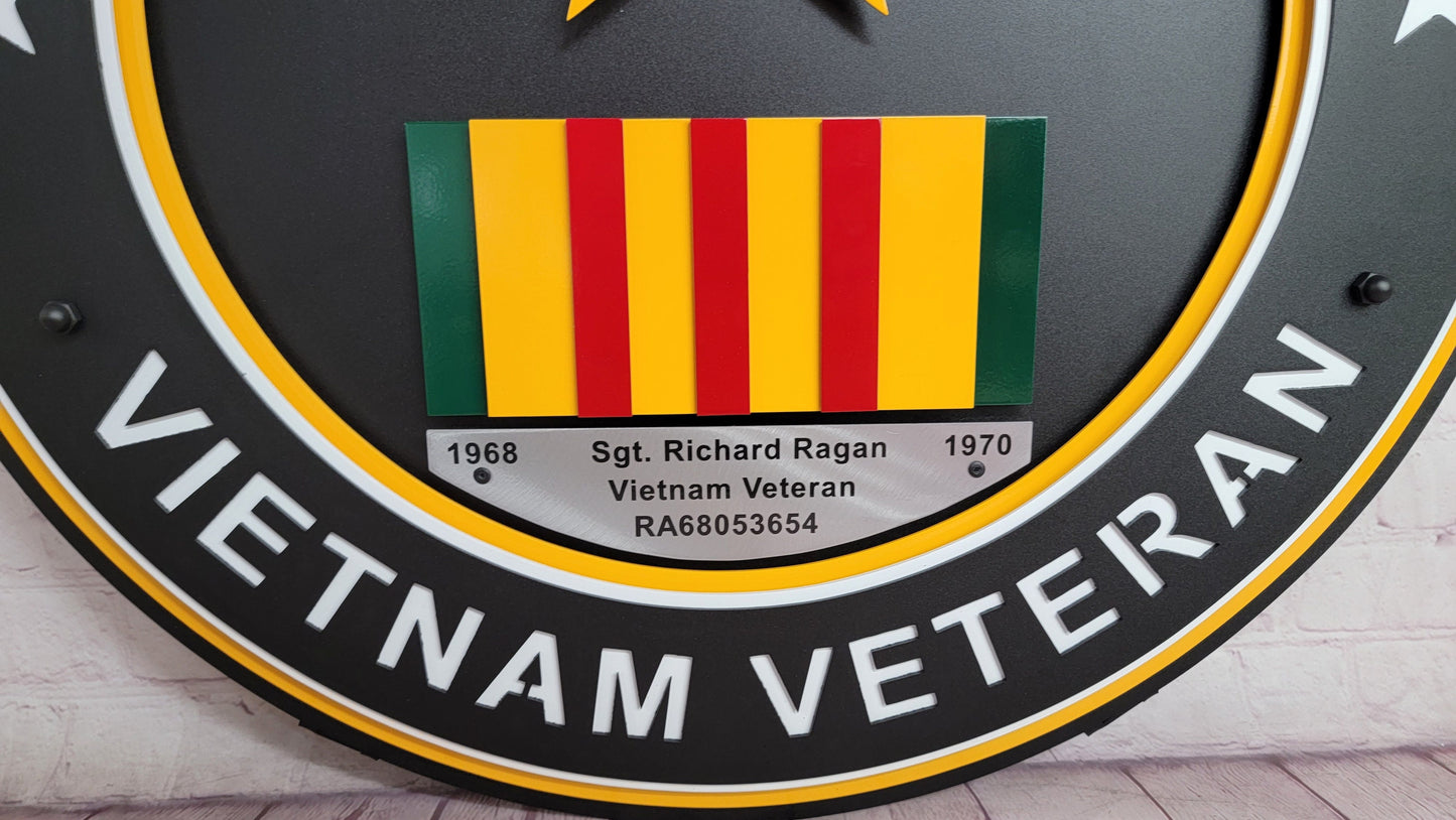Custom Vietnam Veteran Metal Art